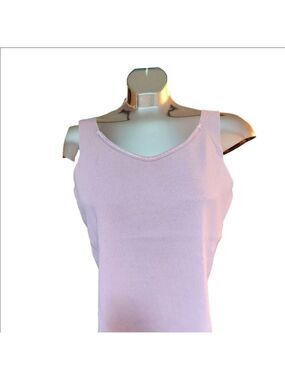 "No Tag" Sleeveless Pink Sequined Neck Top